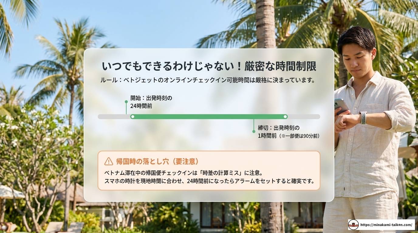 ベトジェットのオンラインチェックインできない原因と解決策