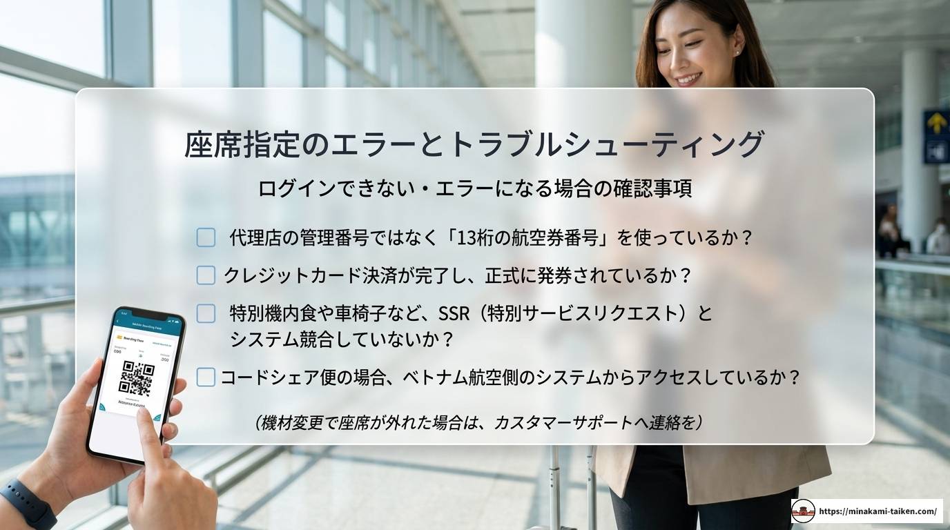ベトナム航空の座席指定を完全攻略！料金・方法・おすすめ席