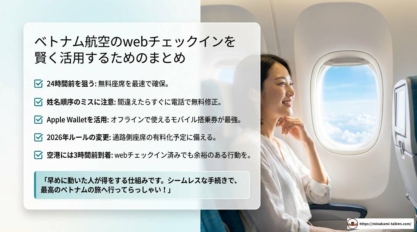 ベトナム航空のwebチェックイン完全ガイド2025年版