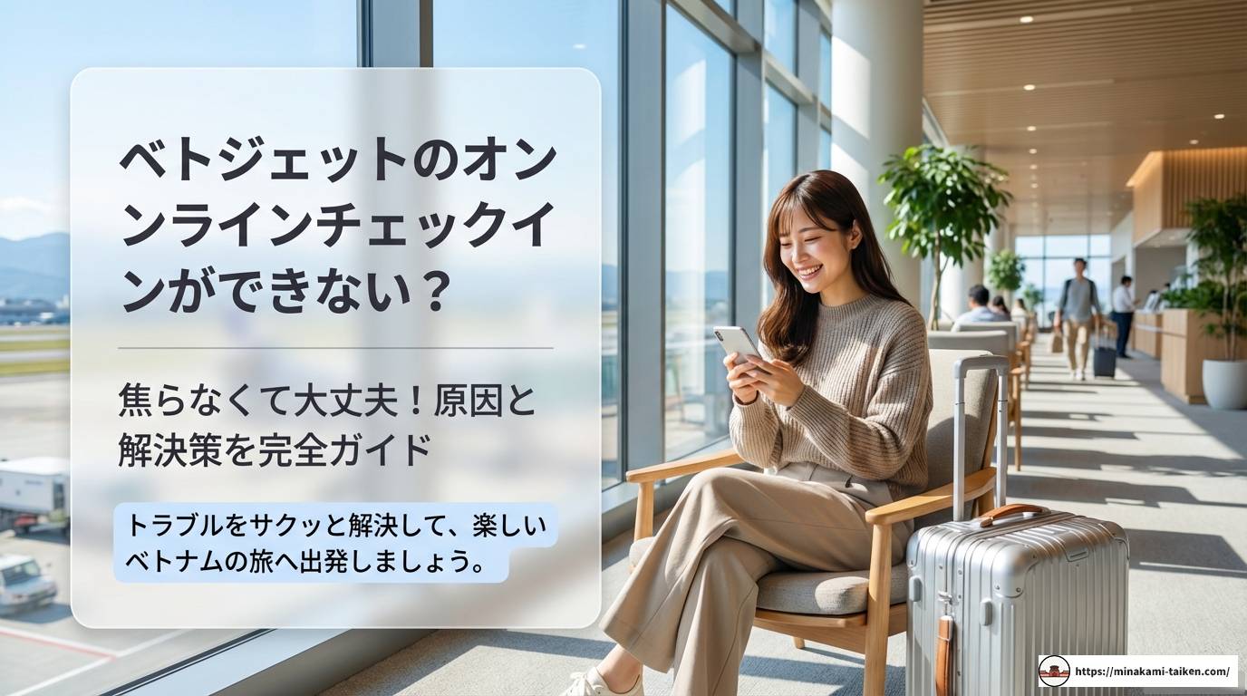 ベトジェットのオンラインチェックインできない原因と解決策