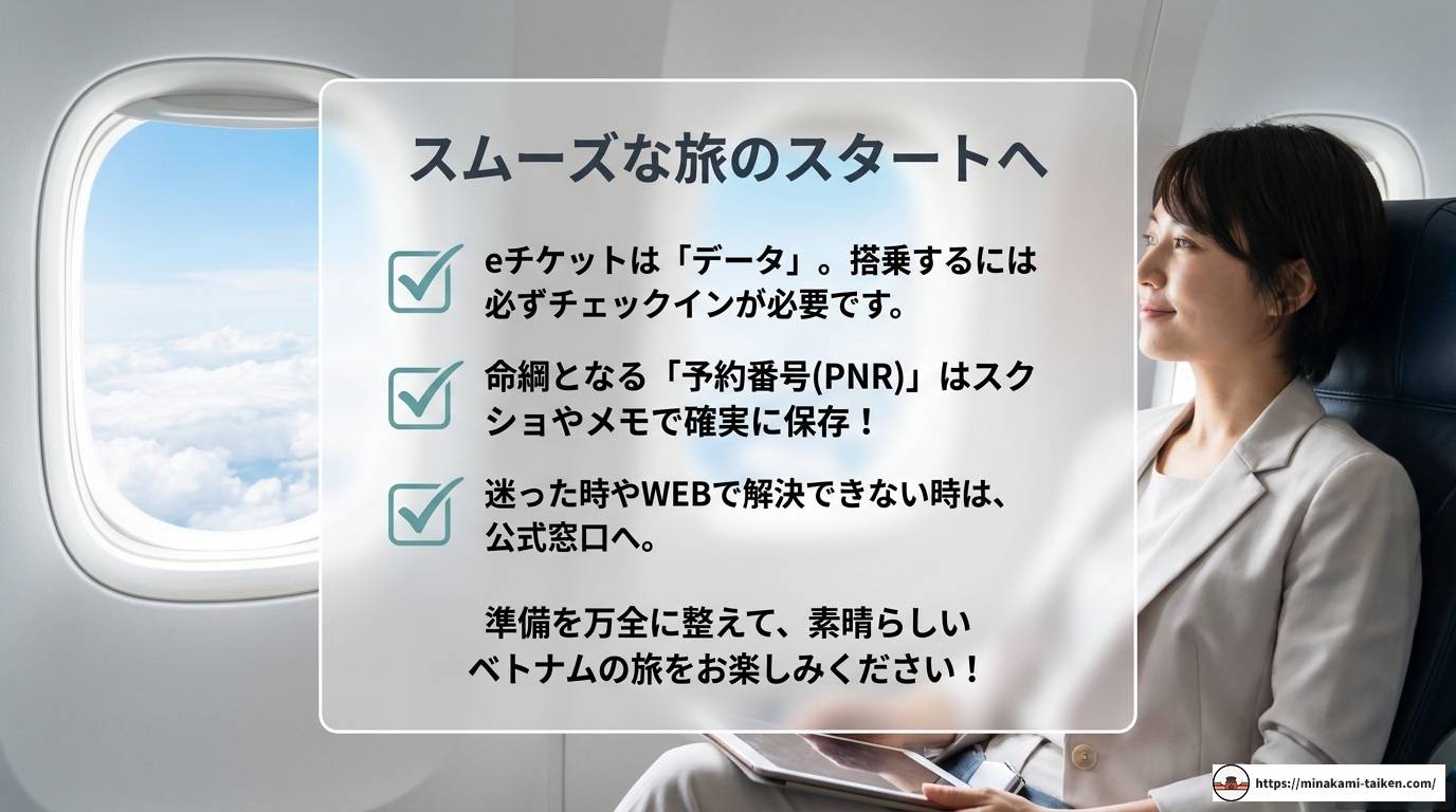 ベトナム航空のeチケット完全ガイド|確認から搭乗まで