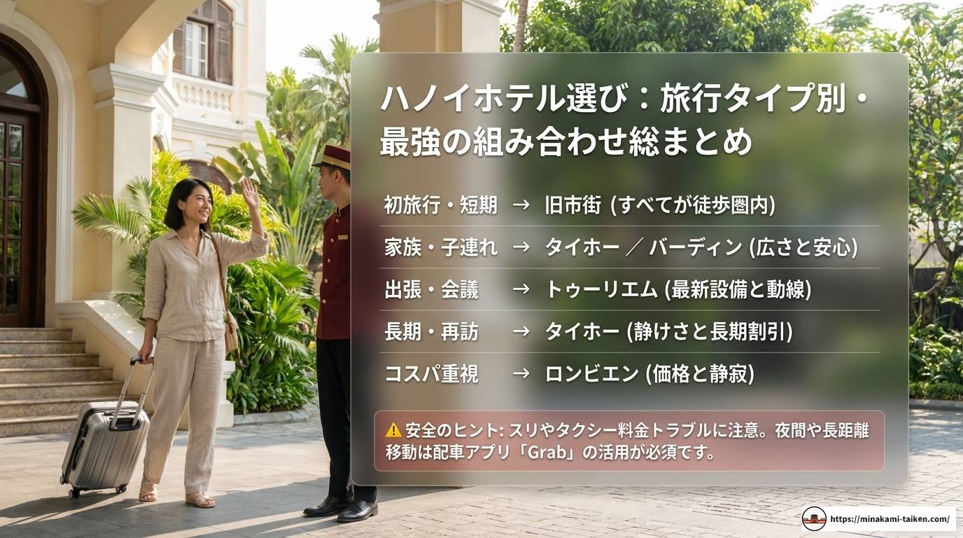 ハノイのホテルおすすめエリア完全比較ガイド2026