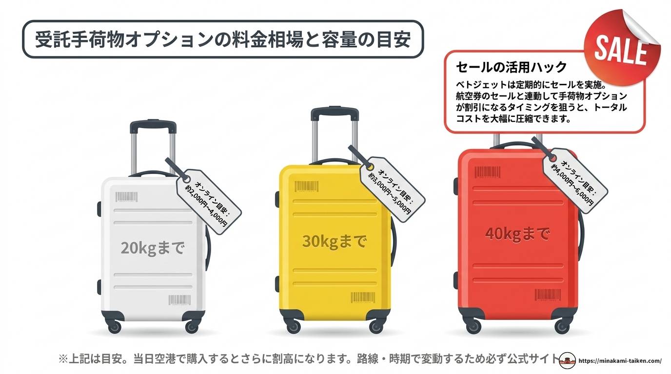 ベトジェットの受託手荷物料金を徹底解説!損しない買い方