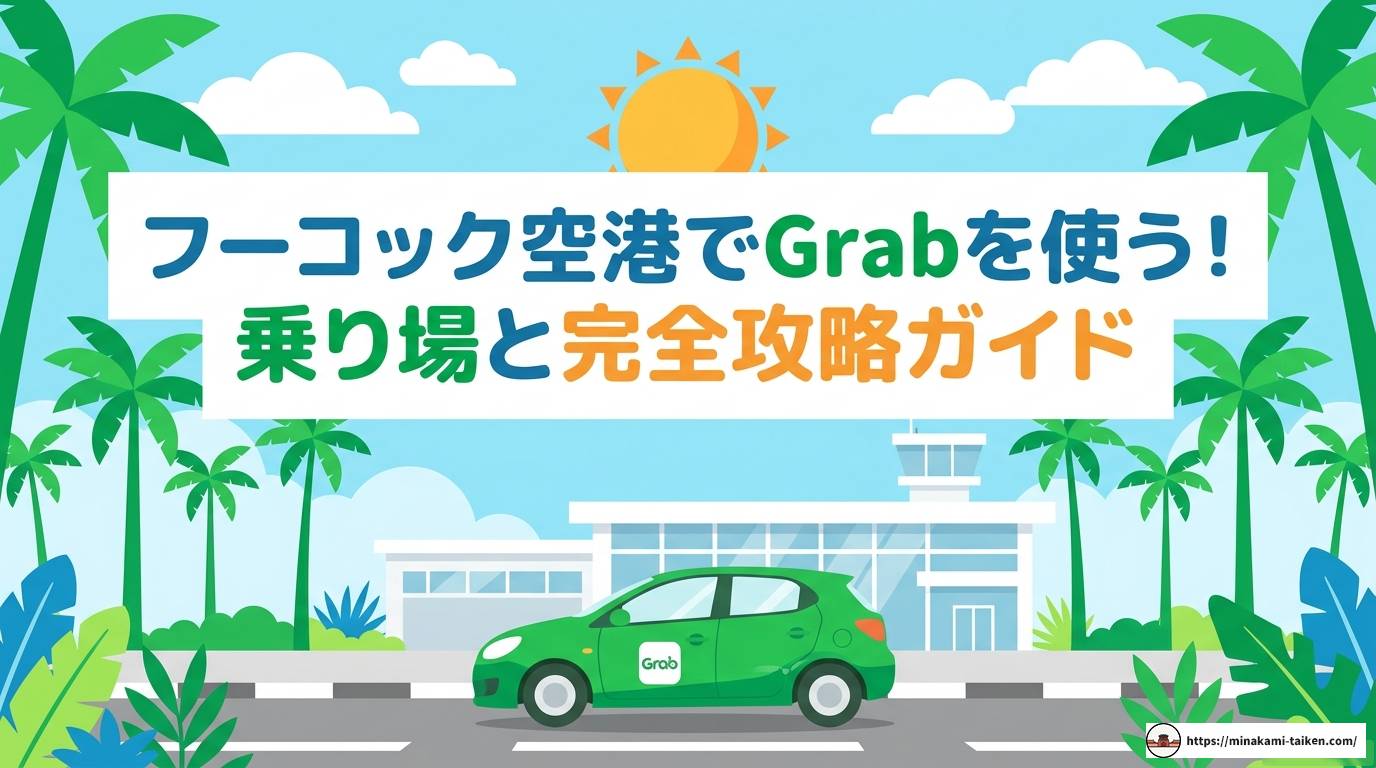 フーコック空港でGrabを使う！乗り場と完全攻略ガイド