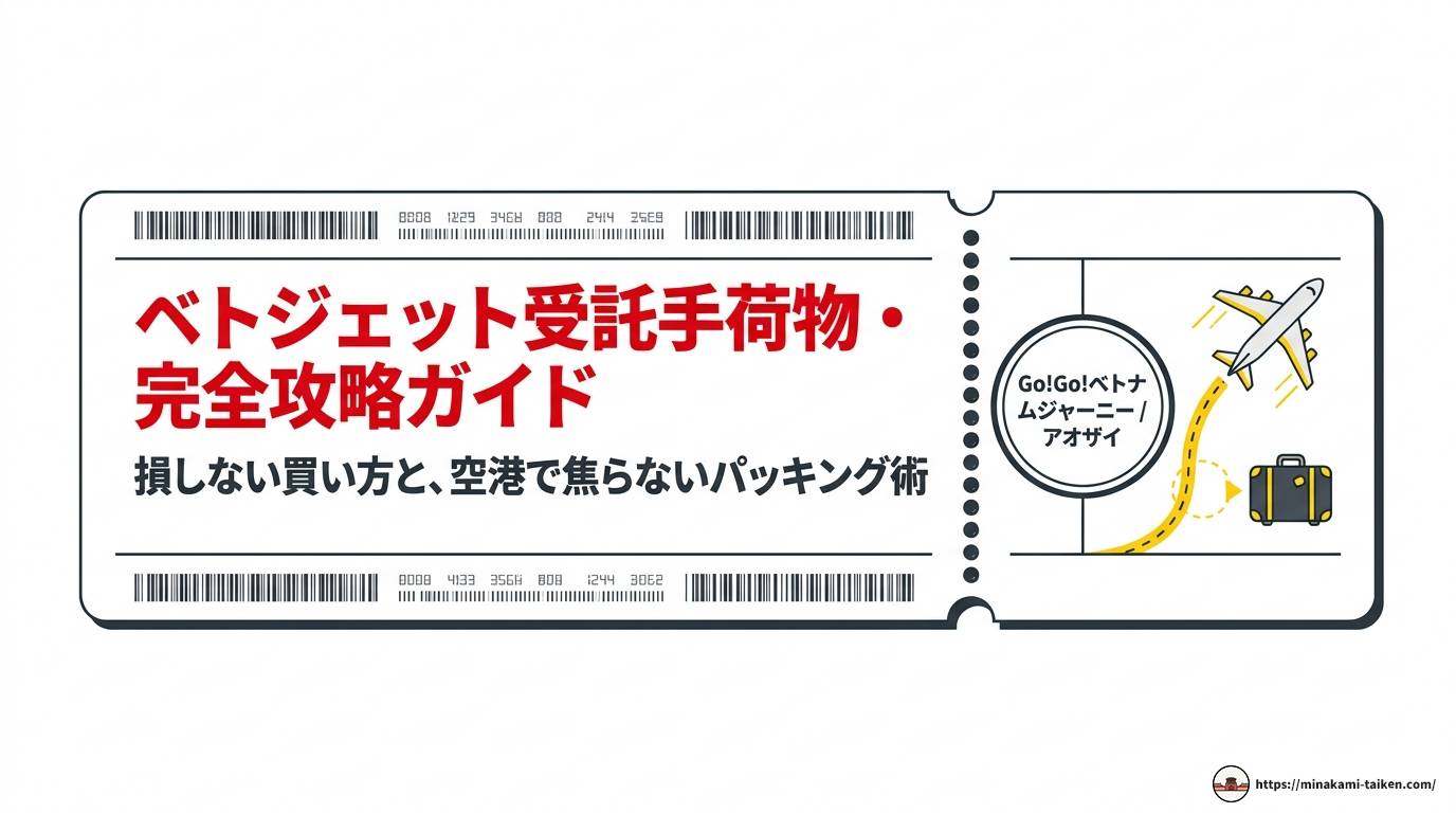 ベトジェットの受託手荷物料金を徹底解説！損しない買い方