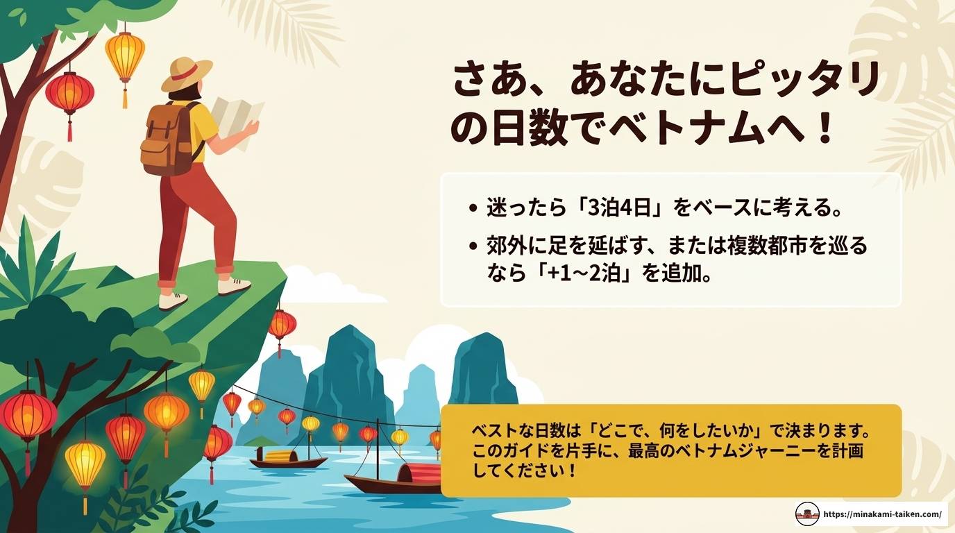 ベトナム旅行は何泊がベスト?都市別おすすめ日数とモデルプラン