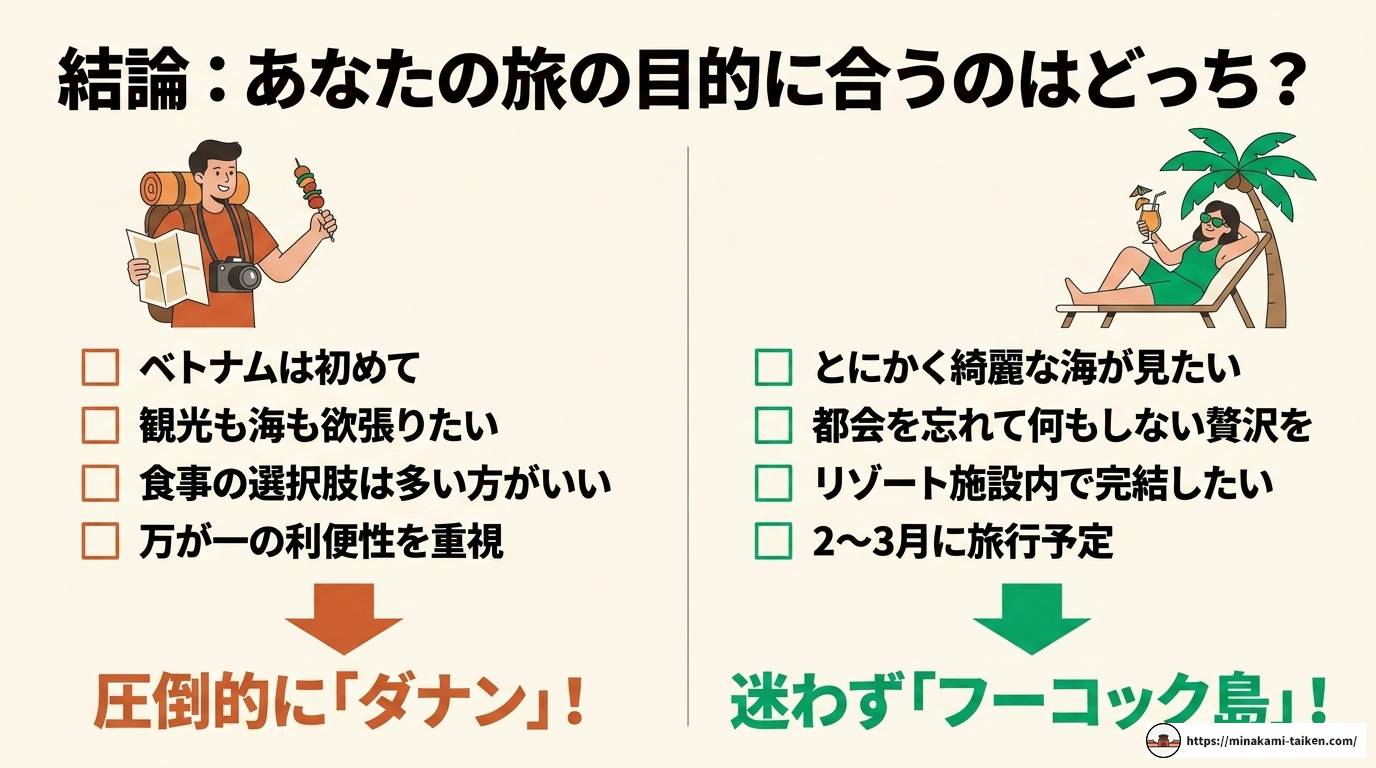 フーコック島とダナンを徹底比較！ビーチや観光で選ぶ旅先ガイド