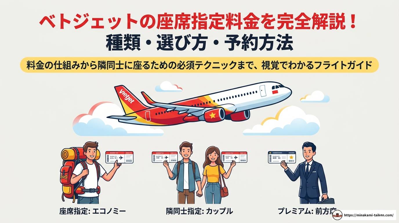 ベトジェットの座席指定料金を完全解説!種類・選び方・予約方法