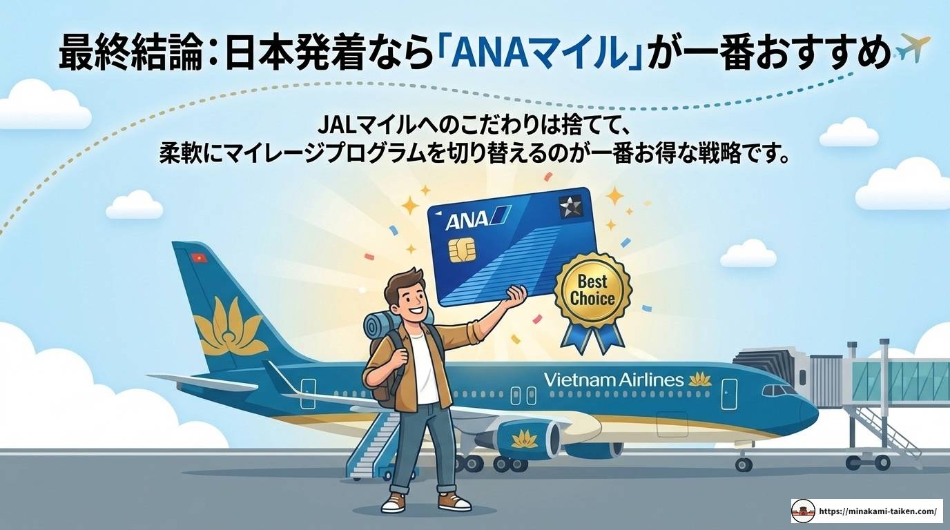 ベトナム航空搭乗でJALマイルは貯まる?ANA活用術も解説