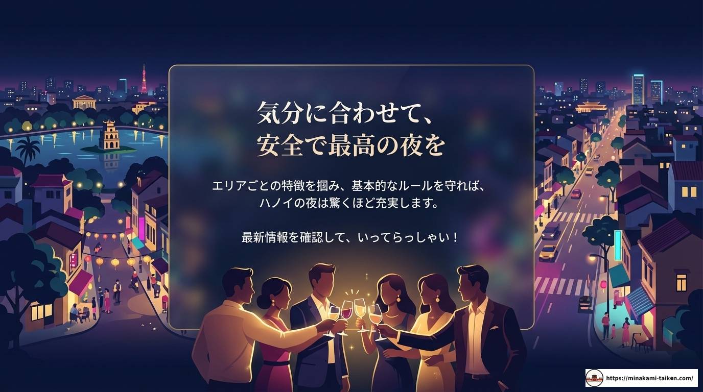 ハノイで大人が楽しむ夜遊びの完全ガイド!エリア別おすすめ紹介